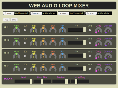 Web Audio Loop Mixer